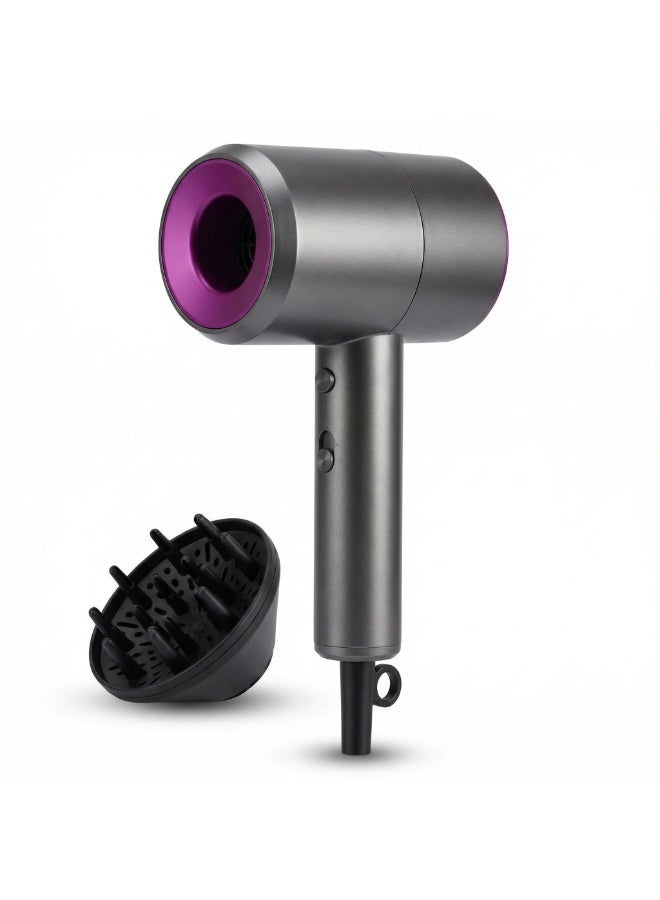 كويك مجفف شعر - مجفف شعر احترافي بقوة 1600 واط بتقنية الأيونات وتجفيف سريع منخفض الضوضاء مع حامل جداري للاستخدام المنزلي والسفر - Image 1